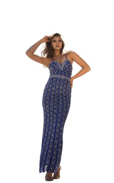 1 of 4 Chic and Holland AN1484 Dress Royal-Silver