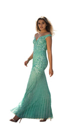 1 of 4 Chic and Holland AN1488 Dress Aqua