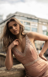 4 of 4 Chic and Holland AN1550 Dress Light-Pink