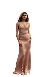 1 of 4 Chic and Holland AN1550 Dress Light-Pink