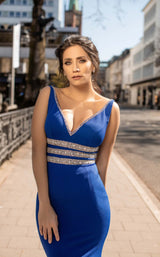 4 of 4 Chic and Holland AN1571 Dress Royal-Silver