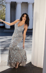 2 of 4 Chic and Holland AN1631 Dress Mink-Grey