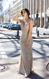 3 of 5 Chic and Holland AN1632 Dress Nude