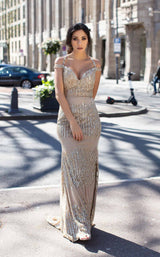 2 of 5 Chic and Holland AN1632 Dress Nude