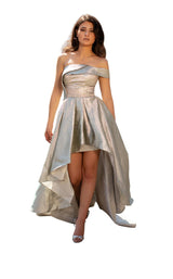 1 of 4 Chic and Holland AN3112 Dress Silver