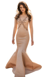 1 of 4 Chic and Holland AN3122 Dress Nude