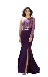 1 of 4 Chic and Holland AN3123 Dress Purple