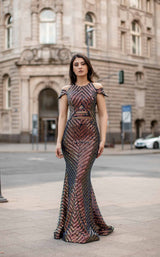 3 of 6 Chic and Holland AN3149 Dress Black-Multi