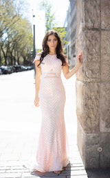 2 of 6 Chic and Holland AN3149 Dress Light-Pink-Multi