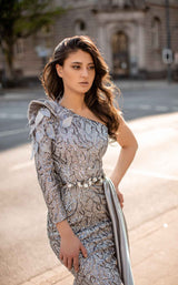 4 of 4 Chic and Holland AN3151 Dress Mink-Grey