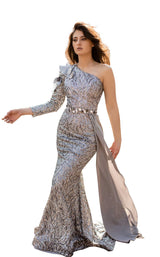 1 of 4 Chic and Holland AN3151 Dress Mink-Grey