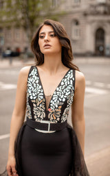 5 of 5 Chic and Holland AN3186 Dress Black-Silver