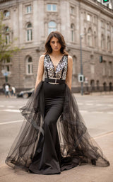 2 of 5 Chic and Holland AN3186 Dress Black-Silver