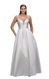 1 of 4 Nina Canacci B1900 Dress Diamond-White