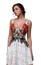 5 of 6 Beside Couture BC 1328 Ivory-Gold-Red