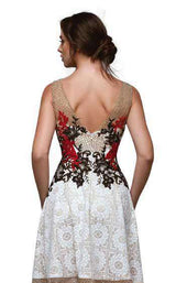 6 of 6 Beside Couture BC 1328 Ivory-Gold-Red