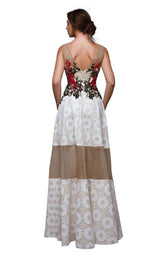 3 of 6 Beside Couture BC 1328 Ivory-Gold-Red