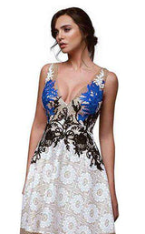 4 of 6 Beside Couture BC 1328 Ivory-Gold-Blue