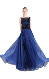 1 of 4 Revive by Tony Ward Blair Dress Blue
