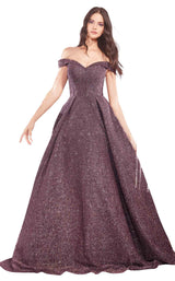 1 of 2 Cinderella Divine CB056 Dress Deep-Mauve