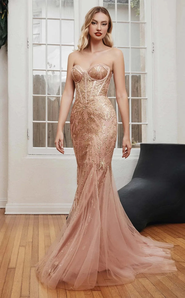 LaDivine CB116 Dress Rose-Gold