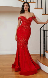 2 of 3 LaDivine CC2171 Dress Red