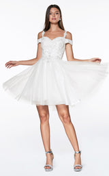 4 of 5 Cinderella Divine CD0132 Dress Off-White