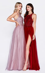 1 of 4 Cinderella Divine CD0145 Dress Burgundy