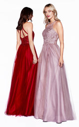 3 of 4 Cinderella Divine CD0145 Dress Burgundy
