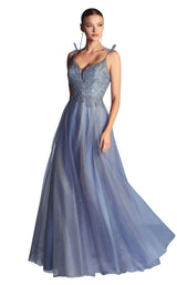 3 of 4 Cinderella Divine CD0178 Dress Smoky-Blue