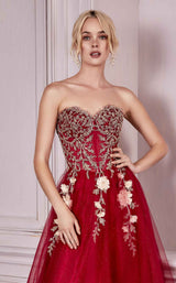 4 of 5 Cinderella Divine CD0191 Dress Burgundy