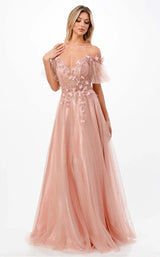 4 of 10 LaDivine CD0197 Dress Blush