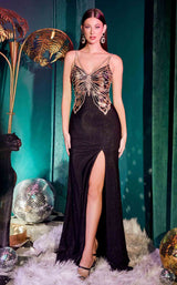 1 of 2 LaDivine CD0210 Dress Black