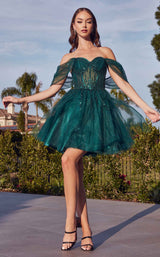 LaDivine CD0211 Dress Emerald