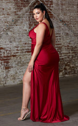 4 of 4 Cinderella Divine CD157 Dress Burgundy