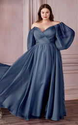 2 of 2 Cinderella Divine CD243CS Dress Smoky-Blue
