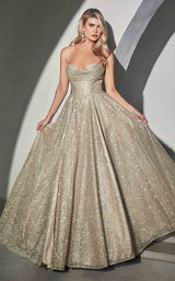 3 of 9 LaDivine CD252 Dress Champagne-Gold