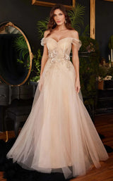 2 of 2 LaDivine CD3395 Dress Champagne