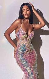 6 of 10 LaDivine CD880 Dress Opal-Blush