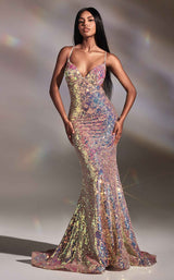 2 of 10 LaDivine CD880 Dress Opal-Blush