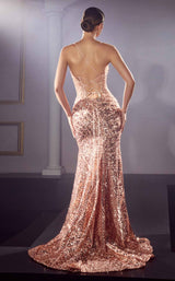 LaDivine CDS421 Dress Rose-Gold