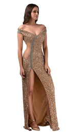 1 of 4 Couture Fashion by FG CF19201217 Dress Gold