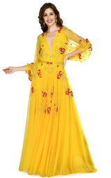 1 of 3 Couture Fashion by FG CF21220775 Dress Yellow