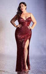 2 of 4 Cinderella Divine CH180C Dress Burgundy