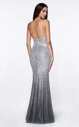3 of 4 Cinderella Divine CJ509 Dress Silver-Grey