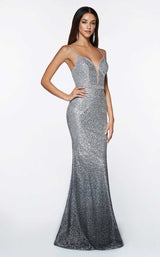 1 of 4 Cinderella Divine CJ509 Dress Silver-Grey