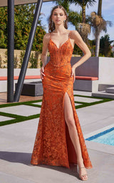 1 of 2 LaDivine CM332 Dress Copper