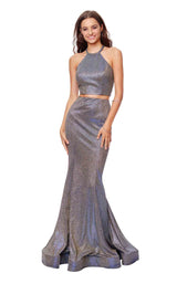 1 of 4 Clarisse 3791 Gold-Indigo