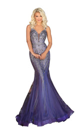 1 of 4 Clarisse 800225 Dress Slate-Purple