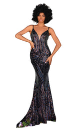 1 of 4 Clarisse 800295 Dress Iridescent-Black